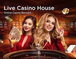 Live dealer baccarat table with multi-camera view